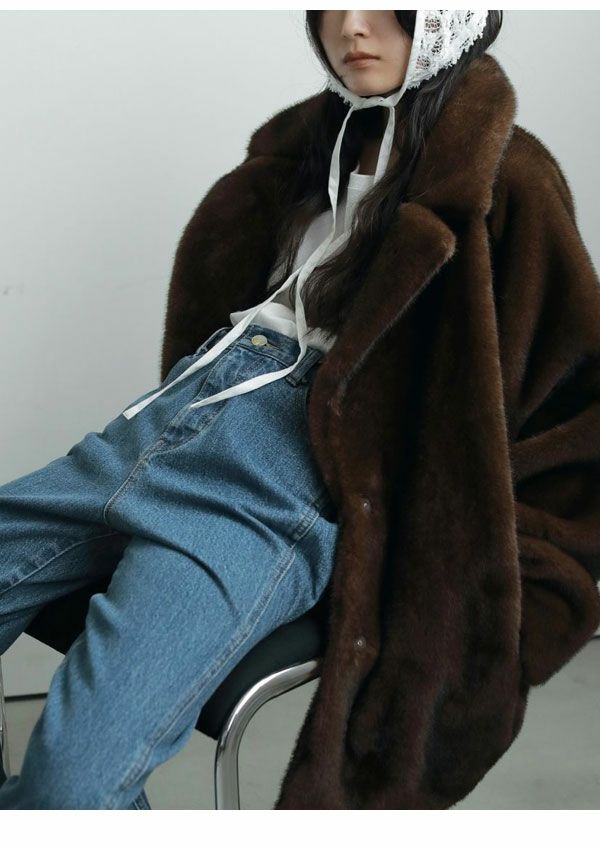 即納】 アンヌーク anuke 2025FallWinter アウター Eco Minkfur Jacket