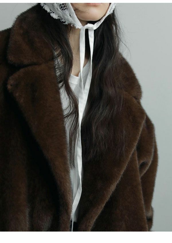 即納】 アンヌーク anuke 2025FallWinter アウター Eco Minkfur Jacket