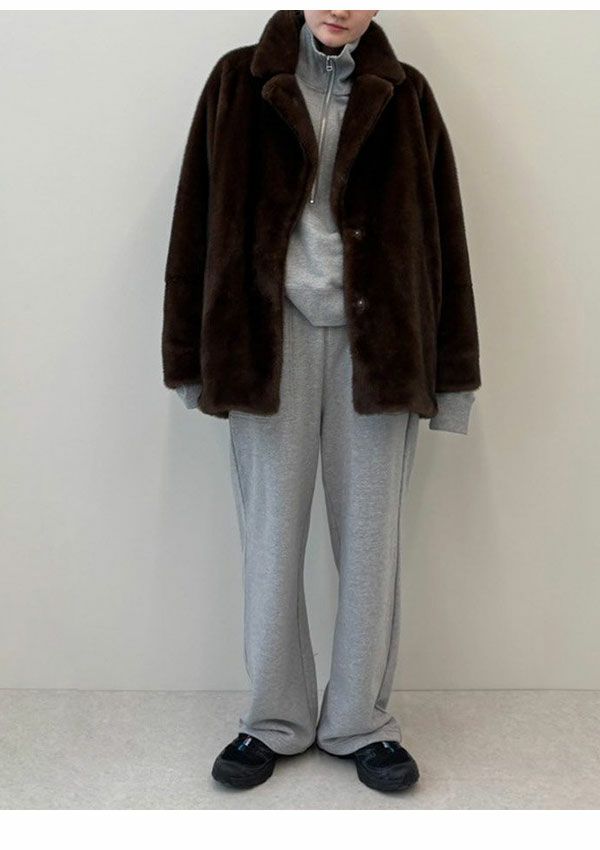 【テディベア】anukeアンヌーク エコファーオーバーコート　ロング　ブラウン 楽天市場】【予約】anuke アンヌーク Ecofur Over Coat 24秋冬予約