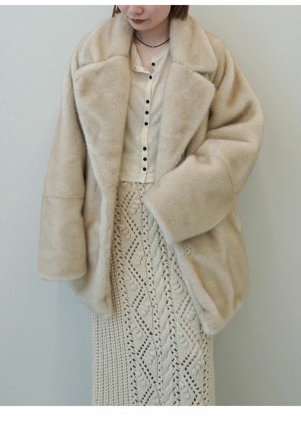 【テディベア】anukeアンヌーク エコファーオーバーコート　ロング　ブラウン 楽天市場】【予約】anuke アンヌーク Ecofur Over Coat 24秋冬予約