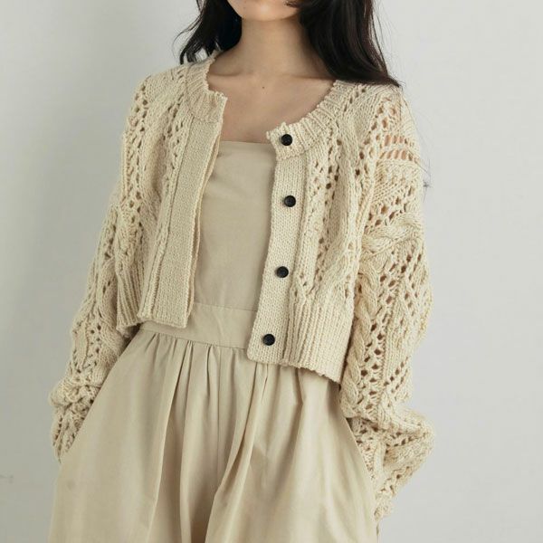 激安価格の anuke アンヌーク 2025FallWinter Cardigan Knit Cable トップス トップス