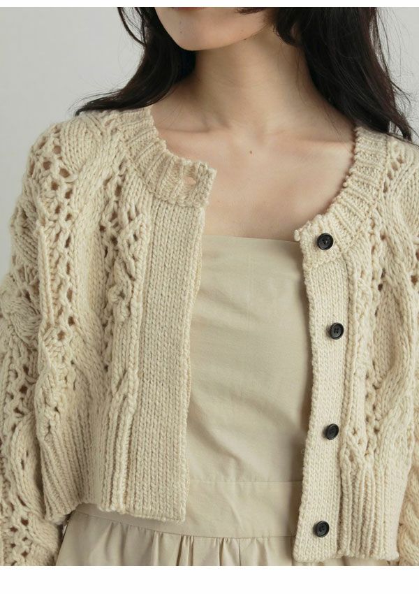 アンヌーク anuke 2025FallWinter トップス Cable Knit Cardigan
