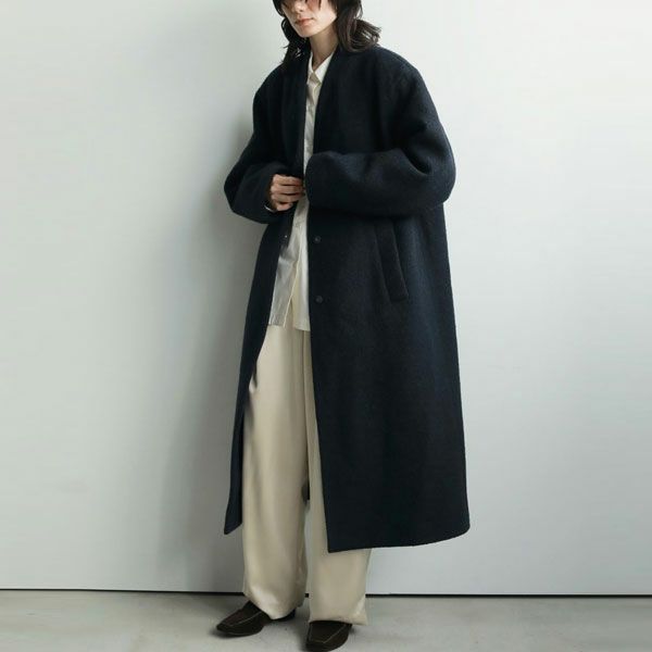 【絶品】 2025FallWinter anuke アンヌーク アウター Cocoon Collarless ジャケット・アウター