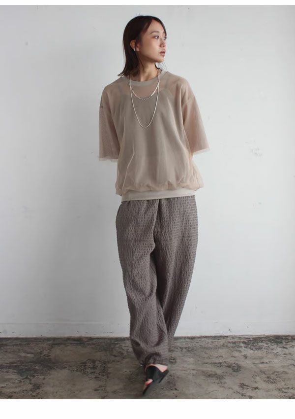 即納】 アガウド AGAWD トップス 25春夏 Mesh Layered Pullover