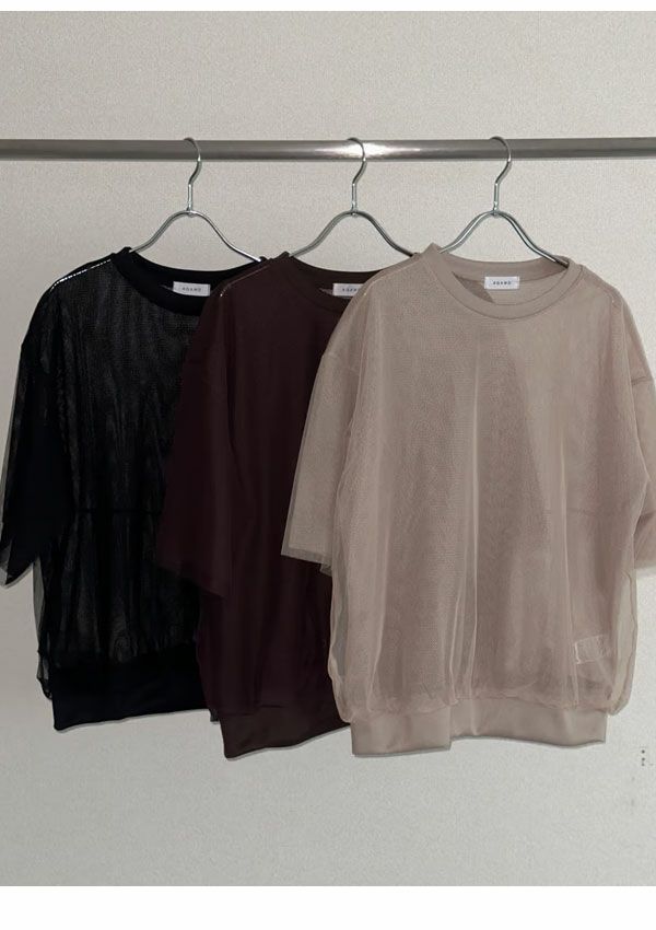 即納】 アガウド AGAWD トップス 25春夏 Mesh Layered Pullover