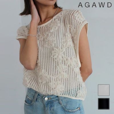発掘 - 新登場ブランド 即納】 アガウド AGAWD トップス 25春夏 Mesh Layered Pullover トップス