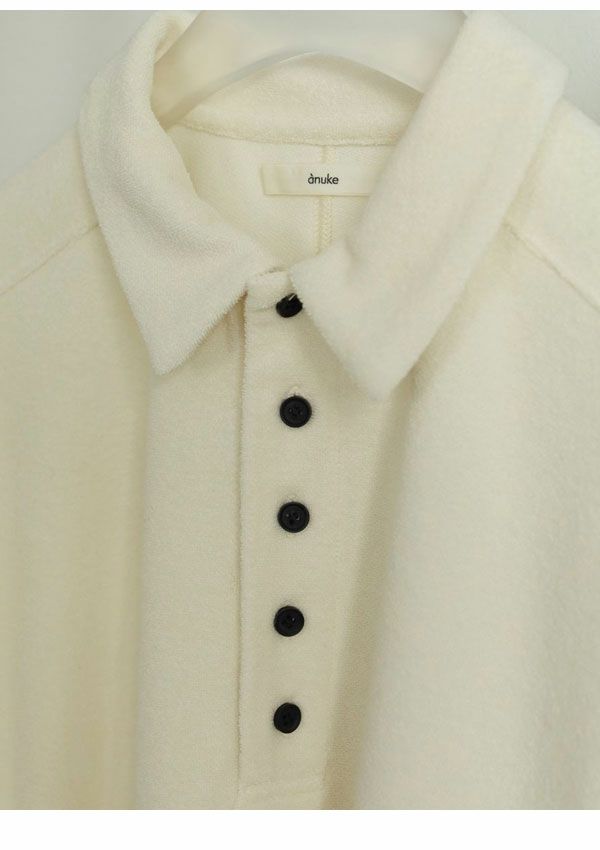 anuke 25SS Pile Polo Tops チャコールグレー ànuke online store（アンヌーク） / Pile Polo TopsPile Polo