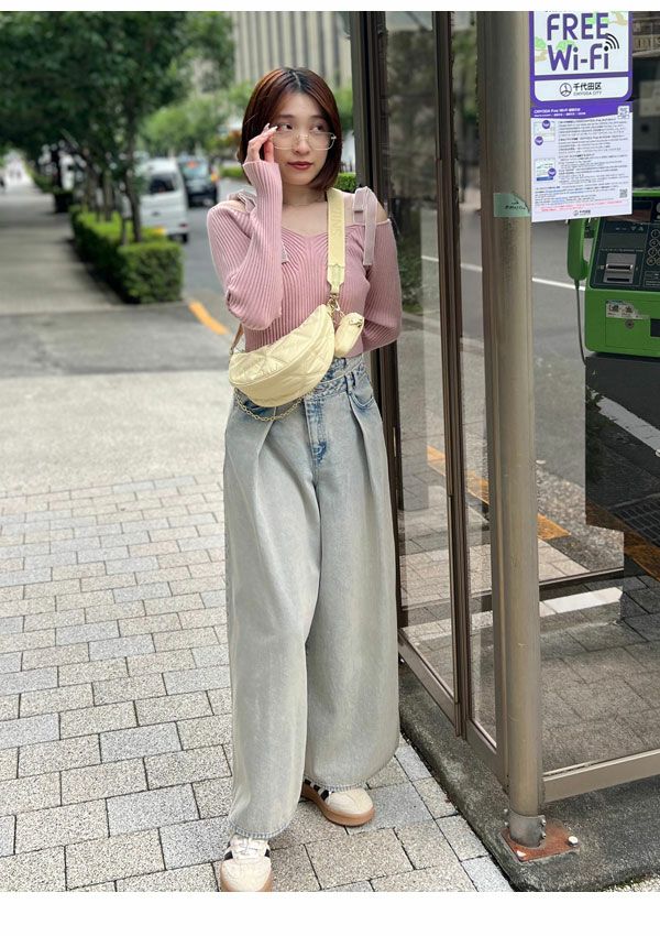 スナイデル] ショルダーリボンオフショルニットカーデ SWNT254240