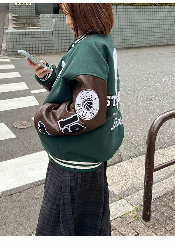 完売 M 実物写真あり スナイデル タグ付 【UCLA/NUTMEG】スタジャン UCLA/NUTMEG】スタジャン(ブルゾン)｜アウター｜SNIDEL(スナイデル)の