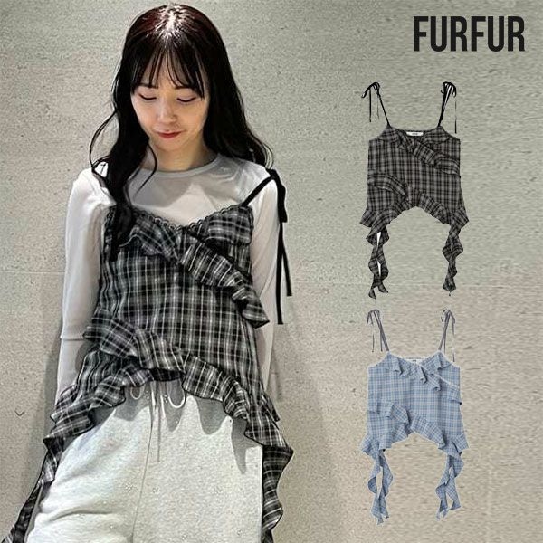 SALE20%OFF】ファーファー FURFUR トップス 25秋冬 フリルキャミ