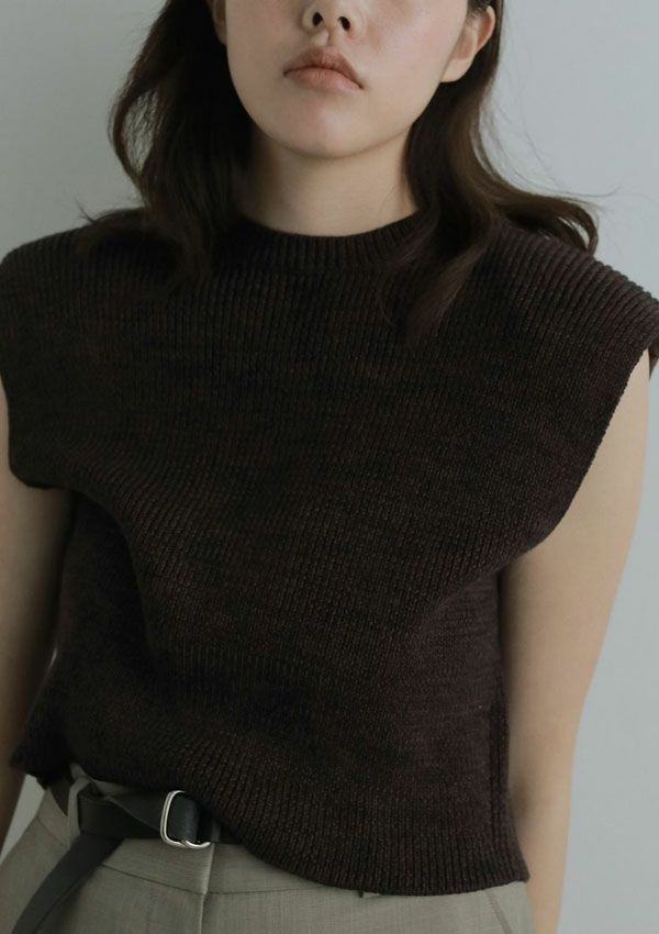 アンミヌトップス アンヌーク anuke 2025FallWinter トップス Padin Knit Tanktop