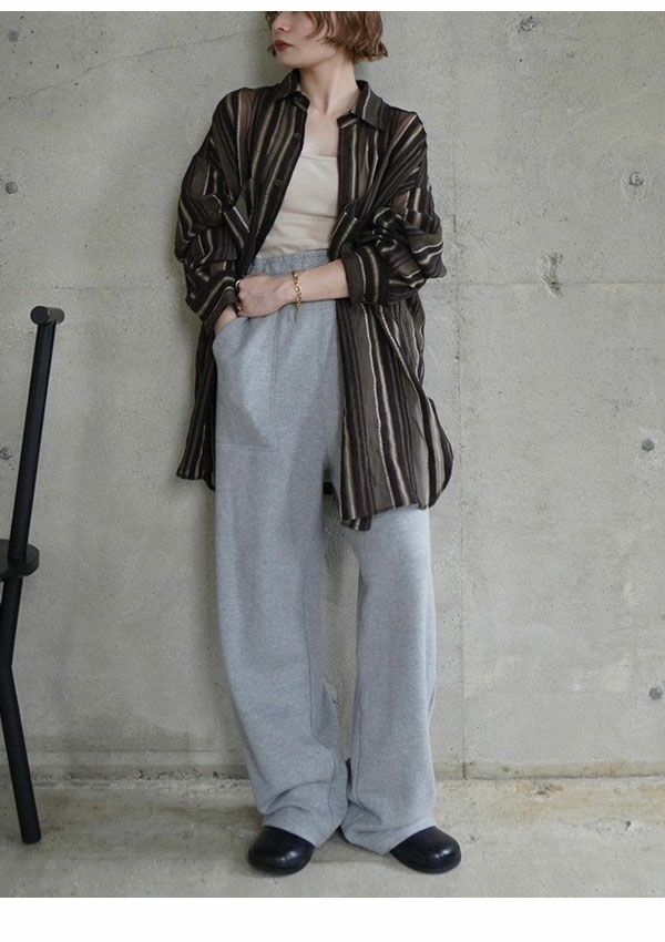 即納】 アンヌーク anuke 2025FallWinter トップス Sheer Stripe