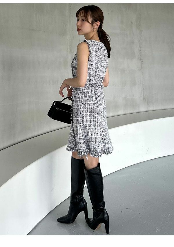 スナイデル snidel ツイードミニワンピース 2024 snidel / スナイデル