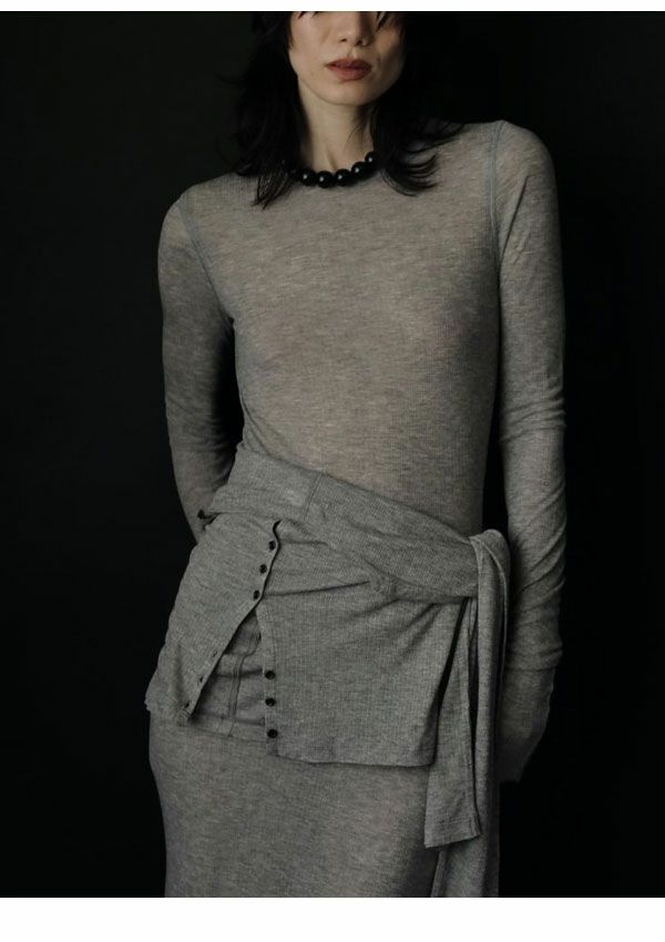 即納】 アンヌーク anuke 2025FallWinter トップス Sheer Rib Cardigan