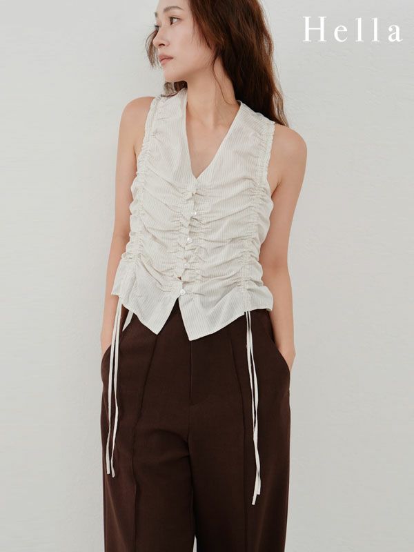 hella ヘラ　アイボリー レース フード付き長袖シャツ SALE40%OFF】【即納】ヘラ Hella 24秋冬 FRONT LAYERD COAT フロント