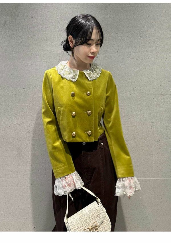 LILY BROWN スカラップビジューアタッチドジャケット ジャケット｜LILY