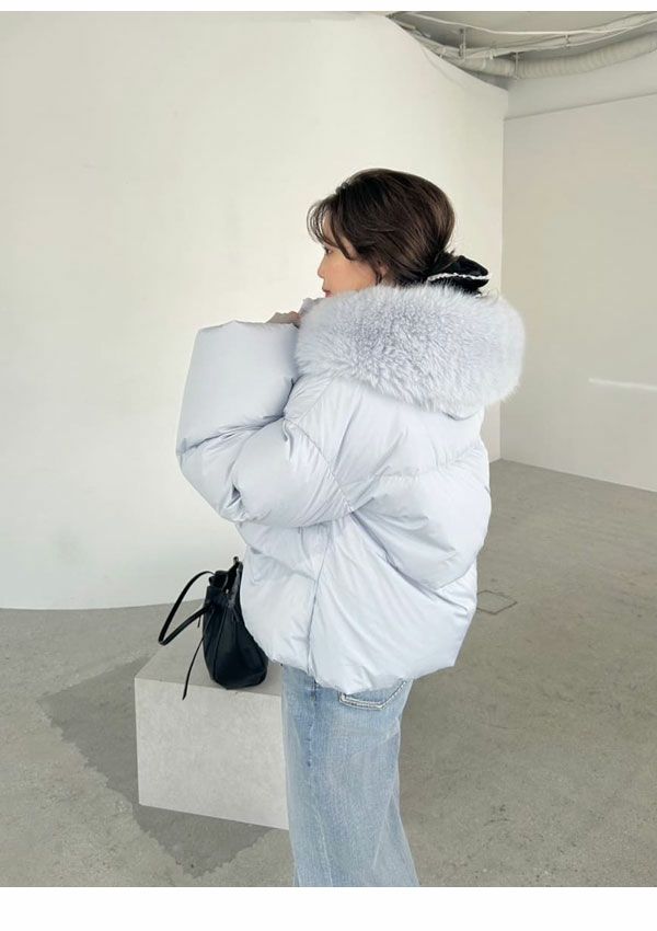 超美品❗️】fray id ハイネックダウンショートコート ホワイト 楽天