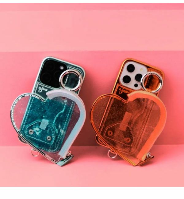 iPhoneProMax対応】 エジュー ajew PVC heart planet pocket case 2月